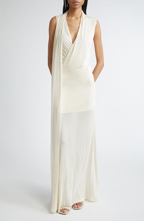 TOTEME TOTEME Overlapped Scarf Sheer Stretch Jersey Maxi Dress