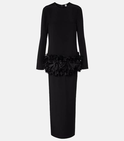 chinese dress ladies Slouch waist dress black – TOTEME main image 1