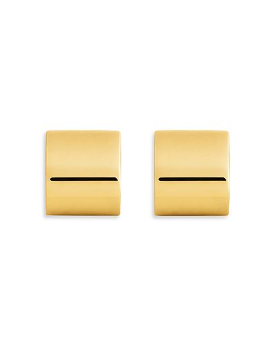 Toteme Toteme Petite Signature Hoop Earrings in 18K Gold Plated