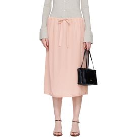 TOTEME TOTEME Pink Fluid Silk Midi Skirt