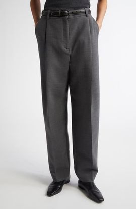 TOTEME TOTEME Pleated Straight Leg Pants