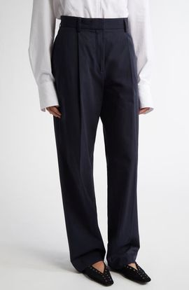 TOTEME TOTEME Pleated Straight Leg Trousers