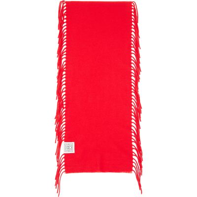 TOTEME TOTEME Red Cashmere Tassel Scarf