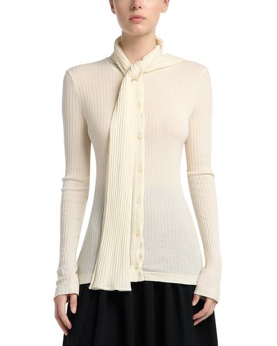 Toteme Toteme Ribbed Sculptural Jersey Scarf Top
