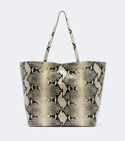 Toteme Toteme Roam Large snake-effect leather tote bag