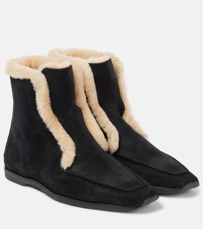 Toteme Toteme Shearling-lined leather ankle boots