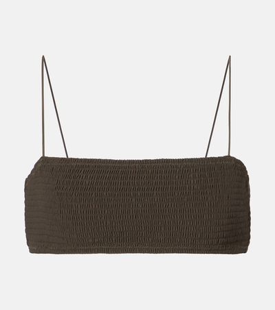 Toteme Toteme Shirred jersey bikini top