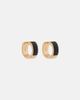 Toteme Toteme Signature enamel gold-plated hoop earrings - 1