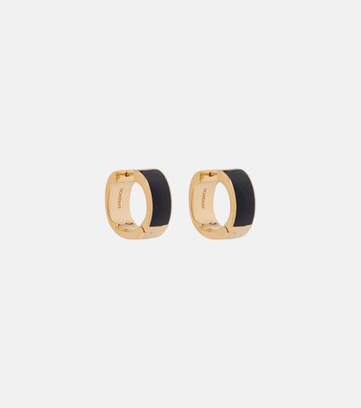 Toteme Toteme Signature enamel gold-plated hoop earrings
