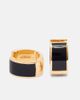 Toteme Toteme Signature enamel gold-plated hoop earrings - 4