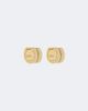Toteme Toteme Signature gold-plated huggie earrings - 1