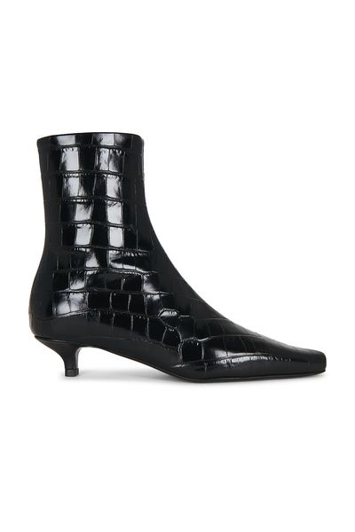 Toteme Toteme Slim Croco Embossed Ankle Boot