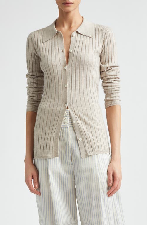 TOTEME TOTEME Slim Fit Cashmere & Silk Rib Cardigan