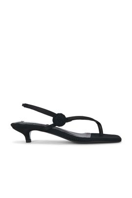 Toteme Toteme Slingback Satin Heeled Flip Flop