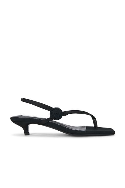 Toteme Toteme Slingback Satin Heeled Flip Flop