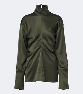 Toteme Toteme Slouch draped crêpe satin blouse