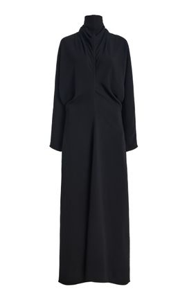 Toteme Toteme Slouch Waist Crepe Midi Scarf Dress