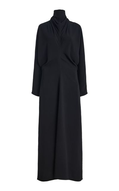 Toteme Toteme Slouch Waist Crepe Midi Scarf Dress