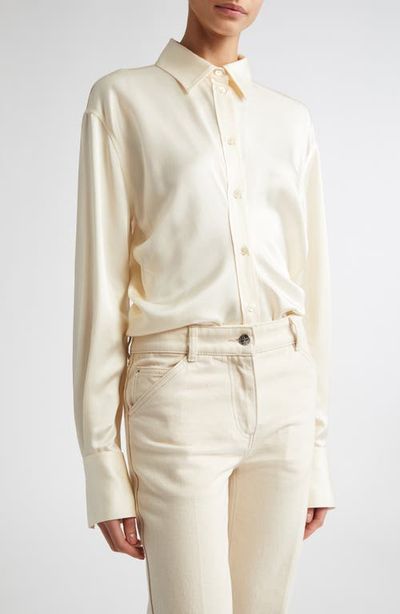 TOTEME TOTEME Slouch Waist Satin Button-Up Shirt