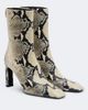 Toteme Toteme Snake-effect leather ankle boots - 1
