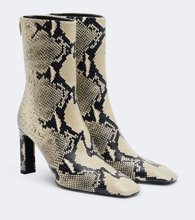 Toteme Toteme Snake-effect leather ankle boots