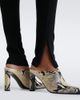 Toteme Toteme Snake-effect leather mules - 3