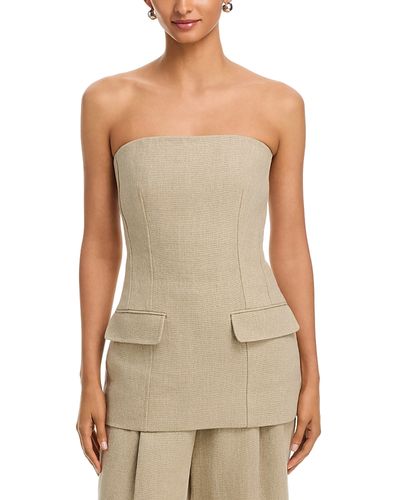 Toteme Toteme Strapless Linen Top