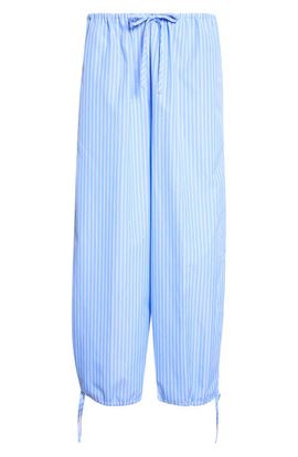 TOTEME TOTEME Stripe Organic Cotton Drawstring Trousers