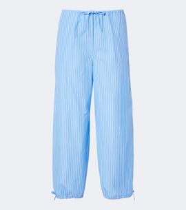 Toteme Toteme Striped cotton poplin wide-leg pants