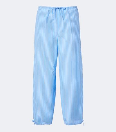 Toteme Toteme Striped cotton poplin wide-leg pants