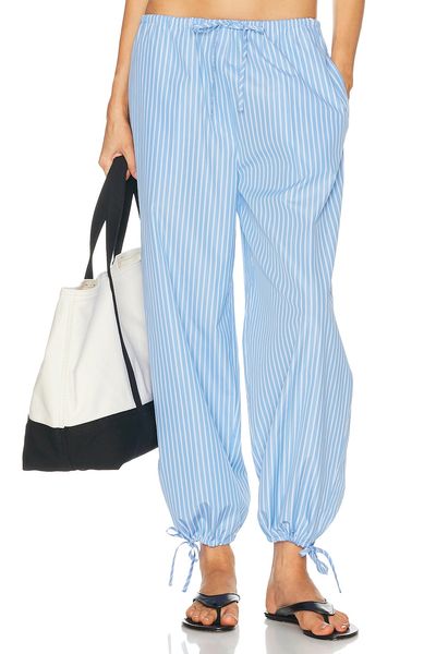 Toteme Toteme Striped Drawstring Cotton Trouser