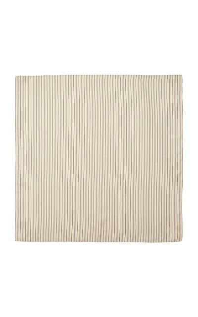 Toteme Toteme Striped Silk Scarf Neutral OS