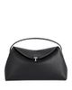 Toteme Toteme T-Lock Grained-Leather Convertible Top Handle Bag in Black - 1