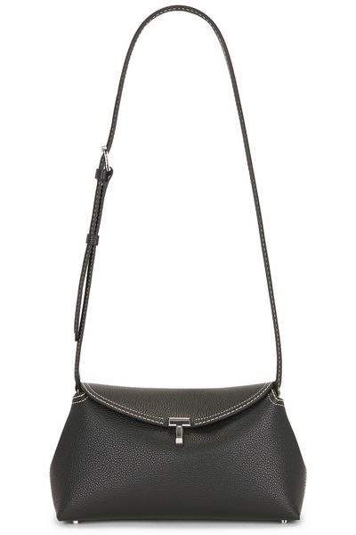 Toteme Toteme T-Lock Grained Leather Clutch