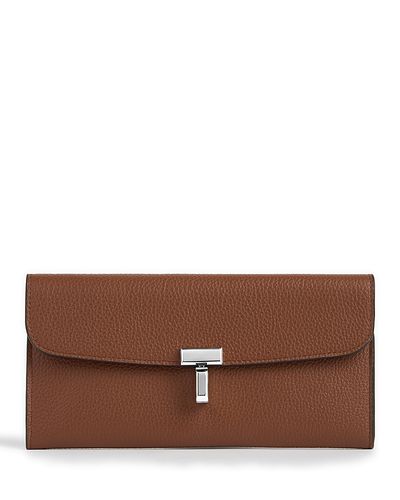 Toteme Toteme T-Lock Leather Wallet in Black