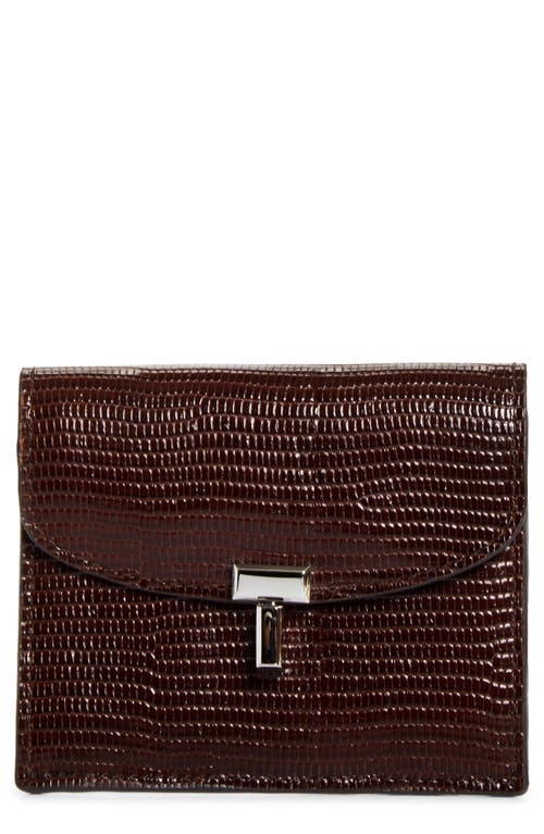 TOTEME TOTEME T-Lock Lizard Embossed Card Holder