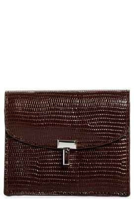 TOTEME TOTEME T-Lock Lizard Embossed Card Holder
