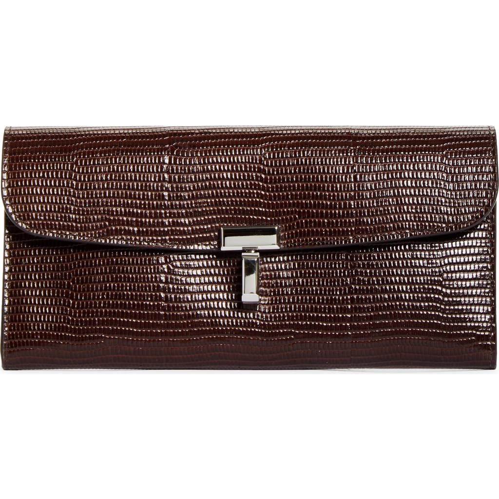 TOTEME TOTEME T-Lock Lizard Embossed Wallet