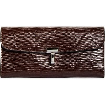 TOTEME TOTEME T-Lock Lizard Embossed Wallet