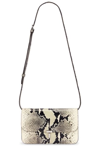 Toteme Toteme T-Lock Python Embossed Crossbody Bag
