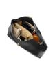 Toteme Toteme T-Lock Smooth Leather Convertible Top Handle Bag in Black - 5