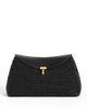 Toteme Toteme T-Lock Woven Leather Convertible Clutch in Black - 1