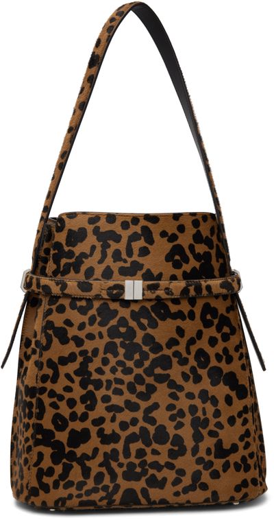 TOTEME TOTEME Tan Belted Pony Hair Bucket Bag