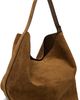 TOTEME TOTEME Tan Belted Suede Tote - 3