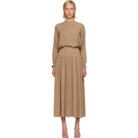 TOTEME TOTEME Tan Boatneck Jersey Maxi Dress