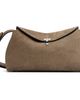 TOTEME TOTEME Tan T-Lock Suede Clutch - 1