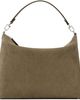 TOTEME TOTEME Taupe Medium Bevel Cord-Suede Bag - 1