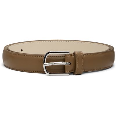 TOTEME TOTEME Taupe Slim Leather Belt