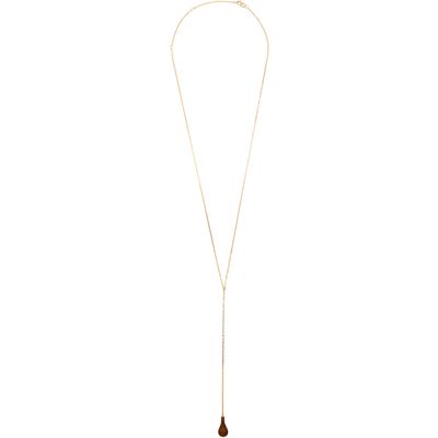 TOTEME TOTEME Tiger's Eye Drop Necklace