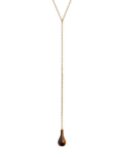 Toteme Toteme Tiger's Eye Drop Necklace, 24-28